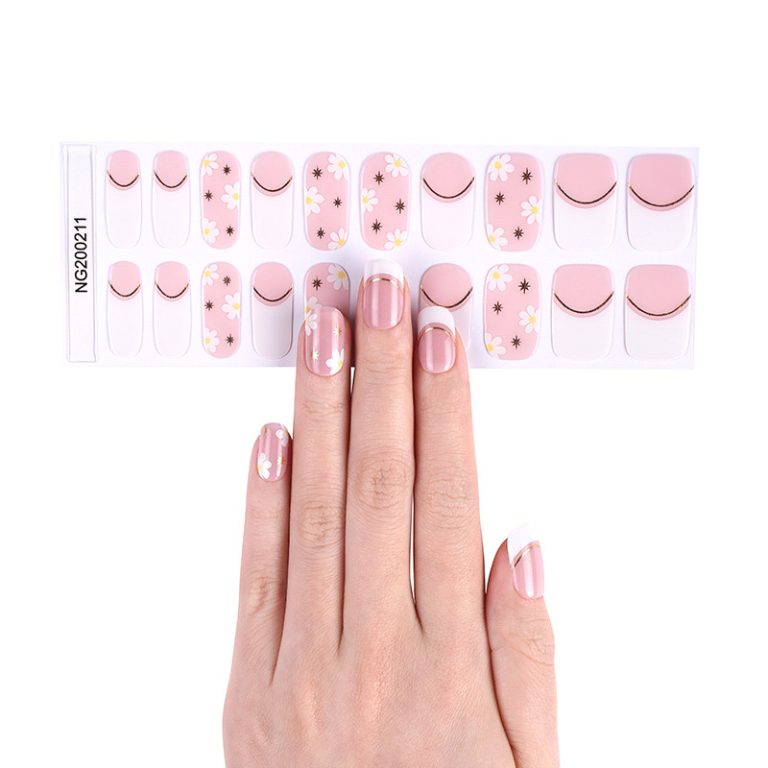 Pink Floral Nail Wraps