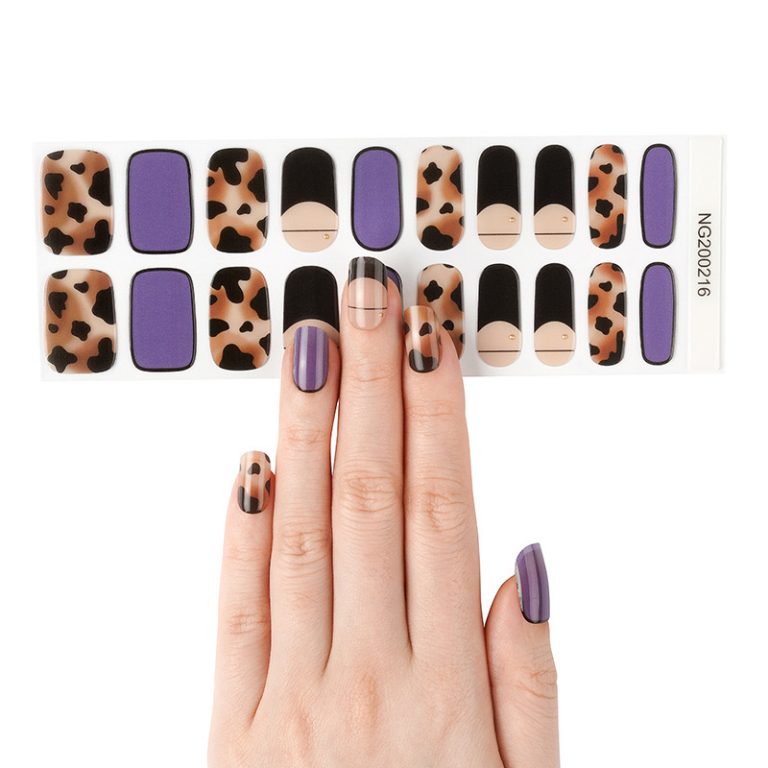 Purple Leopard Print Nail Wraps