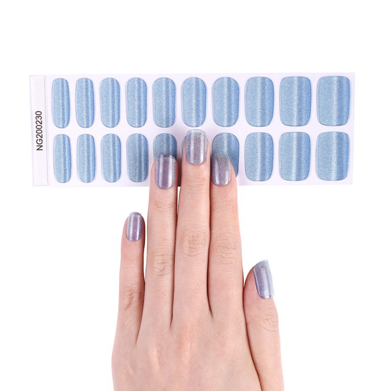 Shimmering Blue Nail Wraps